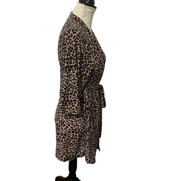 Rene Rofe Womens Leopard Print Bathrobe Robe Medium - Picture 3 of 7